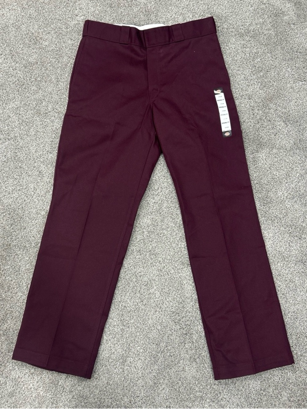 NWT Dickies 874 Original Fit - Maroon Color - Men’s Size 33x30